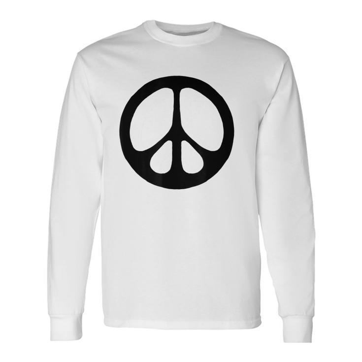 Peace Sign Minimalist Simple Sixties Lover 60S Retro Long Sleeve T-Shirt