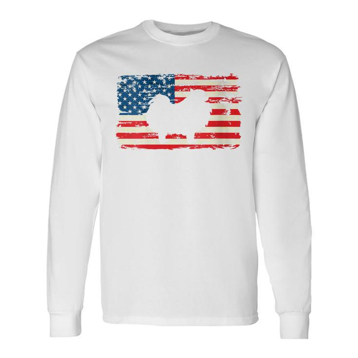 Pomeranian For Dog Mom Dog Dad Usa Flag 4Th Of July Long Sleeve T-Shirt Gifts ideas