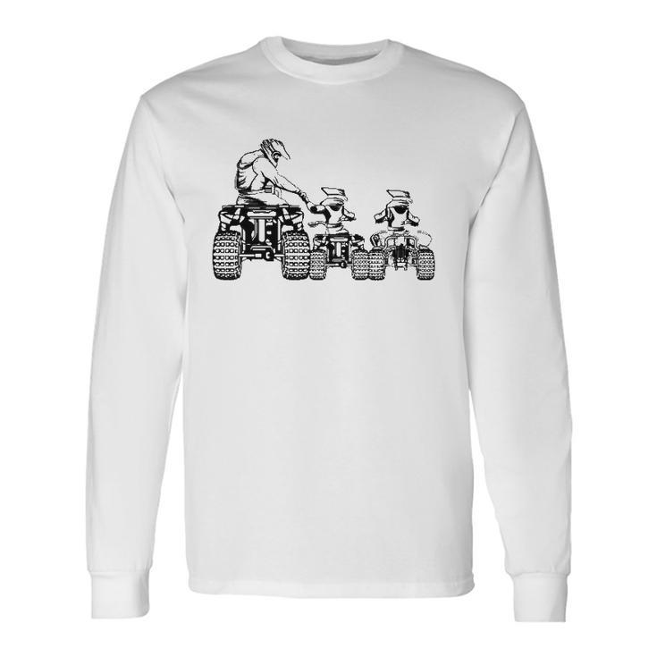 Quad Bike Father And Son Four Wheeler Atv Long Sleeve T-Shirt T-Shirt