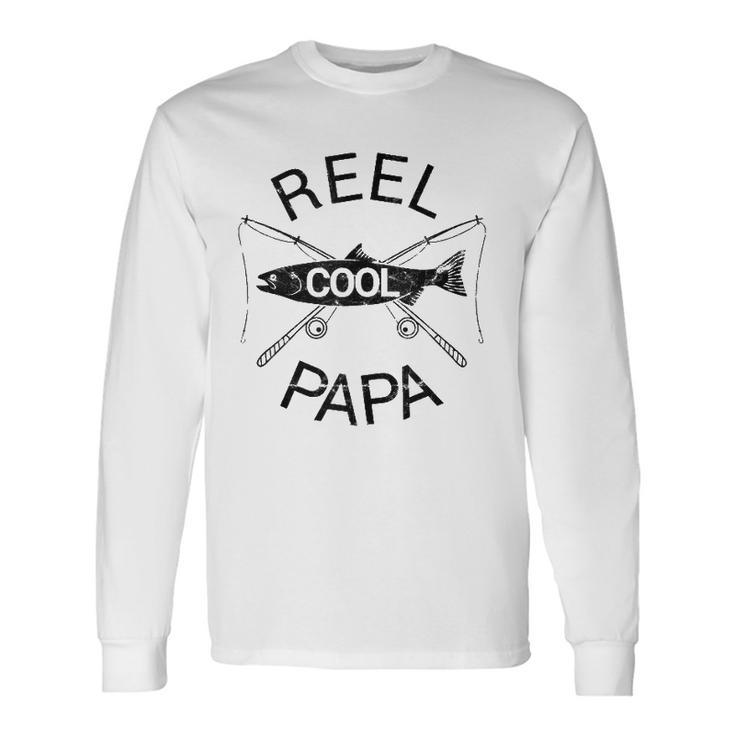 Reel Cool Papa Fathers Day Fishing Grandpa Dad Long Sleeve T-Shirt T-Shirt