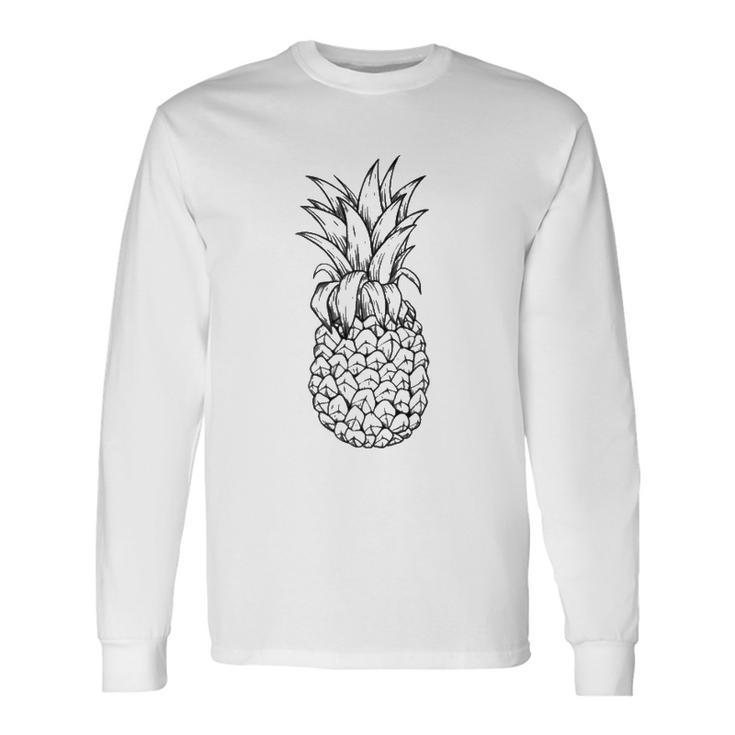 Retro Pineapple 80S Tropical Fruit Lover Long Sleeve T-Shirt