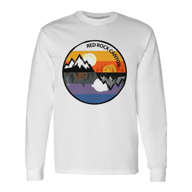 Retro Vintage Red Rock Canyon Souvenir Camping Long Sleeve T-Shirt T-Shirt