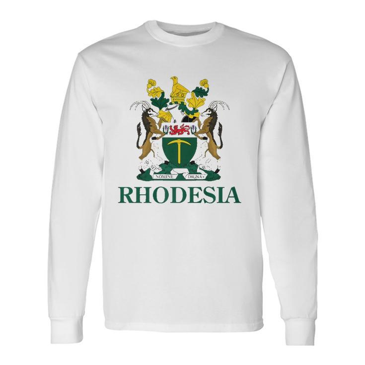 Rhodesia Coat Of Arms Zimbabwe South Africa Pride Long Sleeve T-Shirt