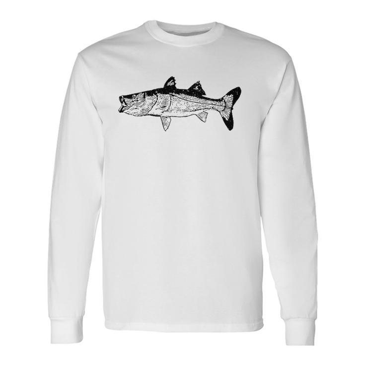 Snook Fish Portrait Cool Snook Fishing Long Sleeve T-Shirt T-Shirt