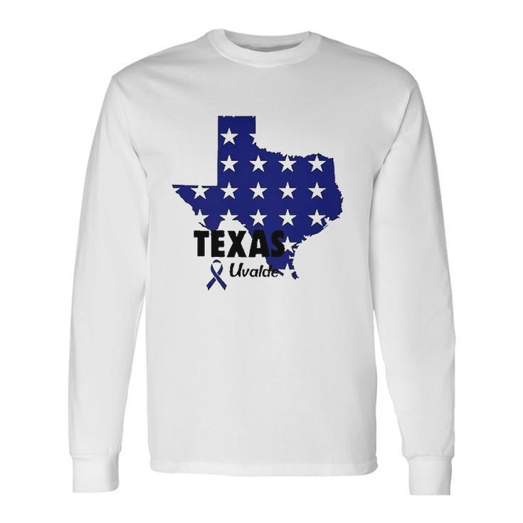 Texas Uvalde Texas Map Pray For Uvalde Uvalde Strong Long Sleeve T-Shirt T-Shirt
