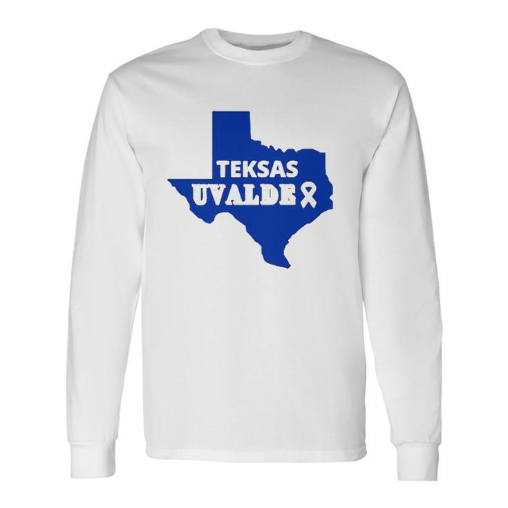 Texas Uvalde Pray For Texas Texas Map Long Sleeve T-Shirt T-Shirt