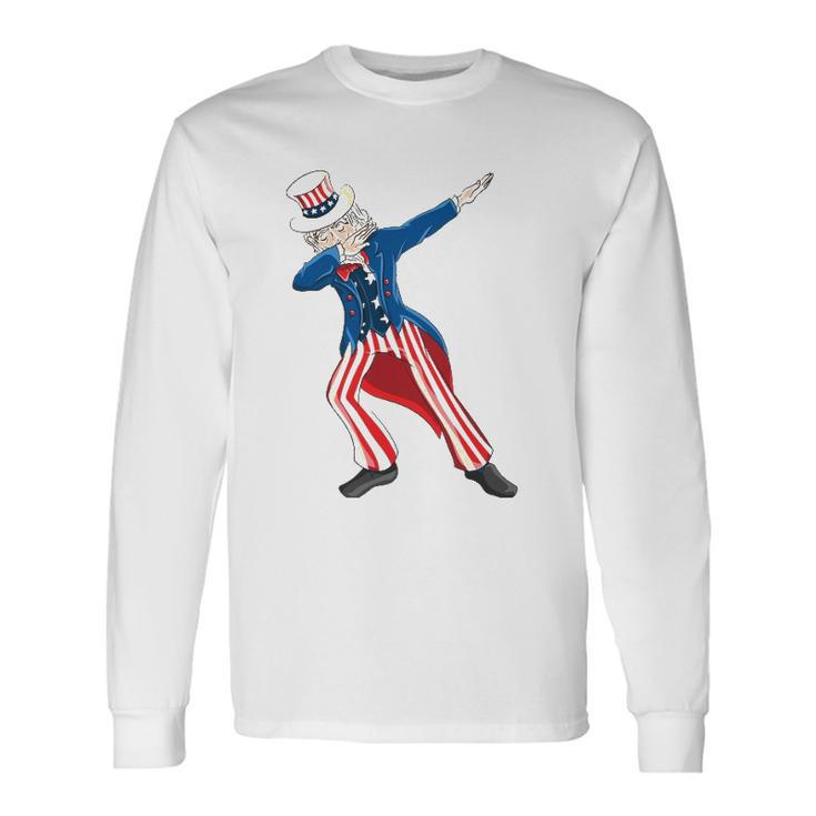 Uncle Sam Dabbing Patriotic Uncle Sam Dab Long Sleeve T-Shirt T-Shirt