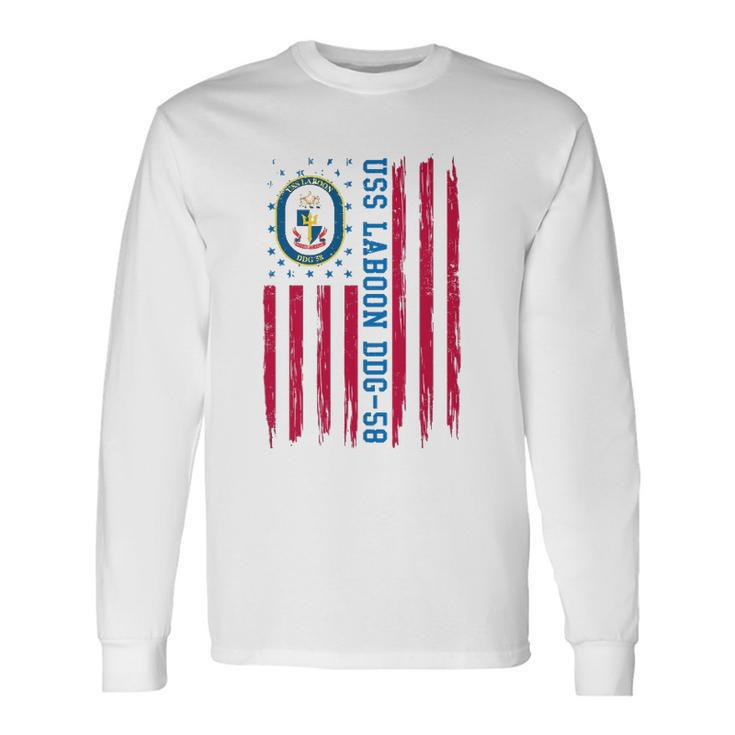 Uss Laboon Ddg-58 American Flag Veteran Fathers Day Long Sleeve T-Shirt T-Shirt