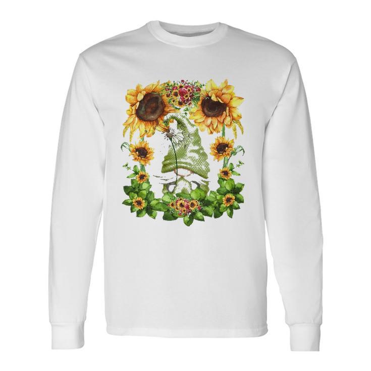 Yellow Spring Flower Pattern For Cute Dandelion Gnome Long Sleeve T-Shirt T-Shirt