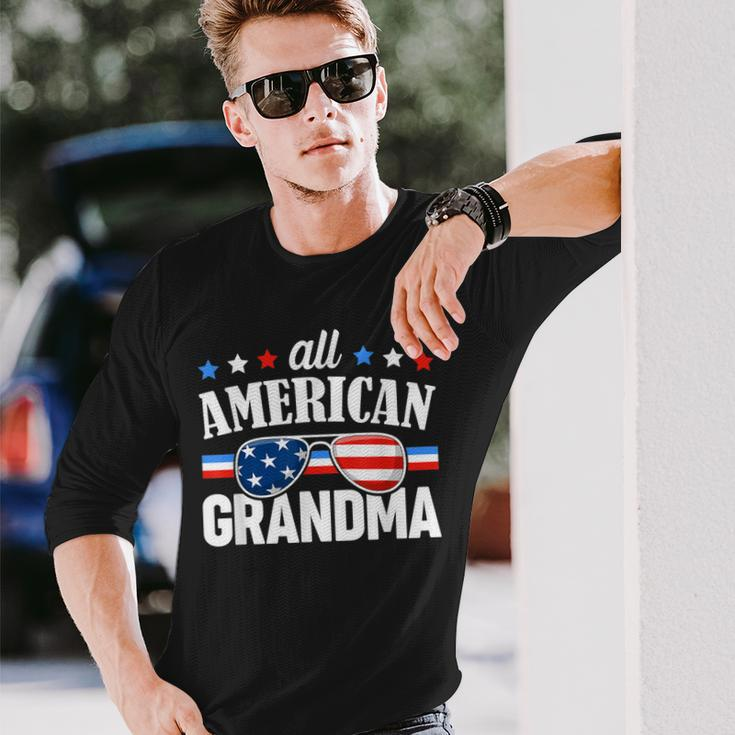 All American Grandma 4Th Of July Usa Matching Outfit Long Sleeve T-Shirt Gifts for Him