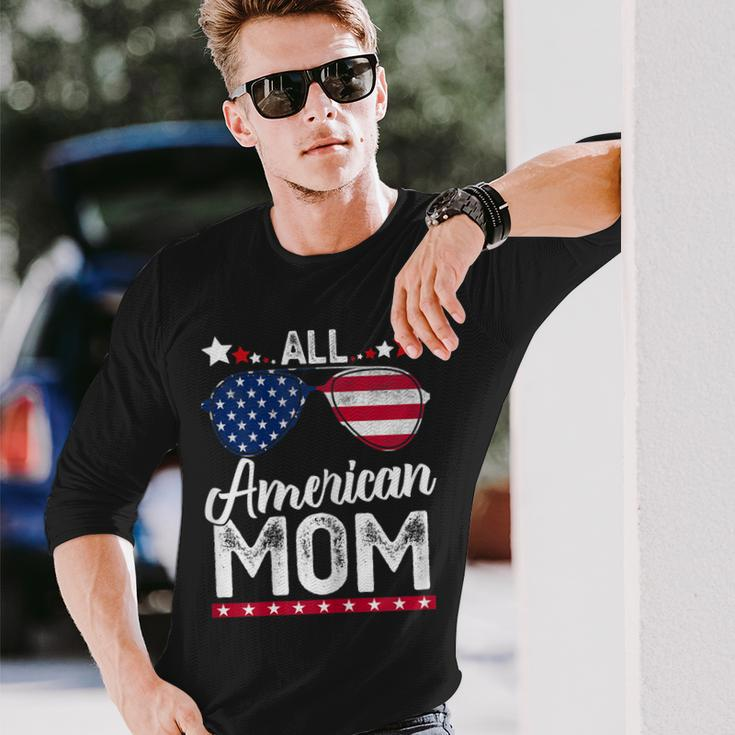 All American Mom 4Th Of July Women Mommy Long Sleeve T-Shirt Gifts for Him