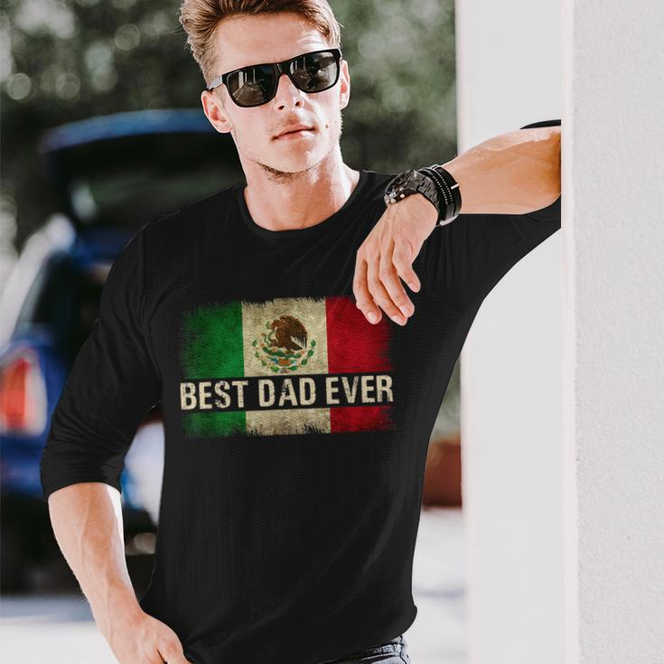 Best Mexican Dad Ever Mexican Flag Pride Fathers Day V2 Long Sleeve T-Shirt T-Shirt Gifts for Him