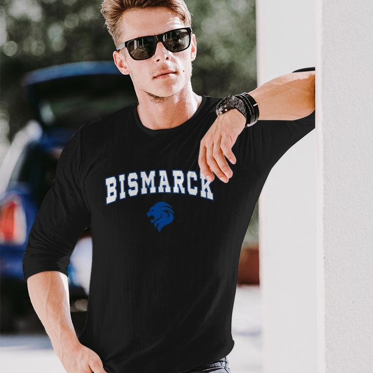 Bismarck High School Lions C2 College Sports Long Sleeve T-Shirt T-Shirt Gifts for Him