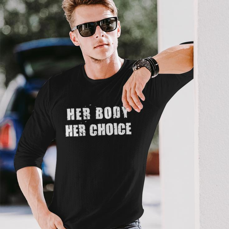 Her Body Her Choice Texas Rights Grunge Distressed Long Sleeve T-Shirt T-Shirt Gifts for Him