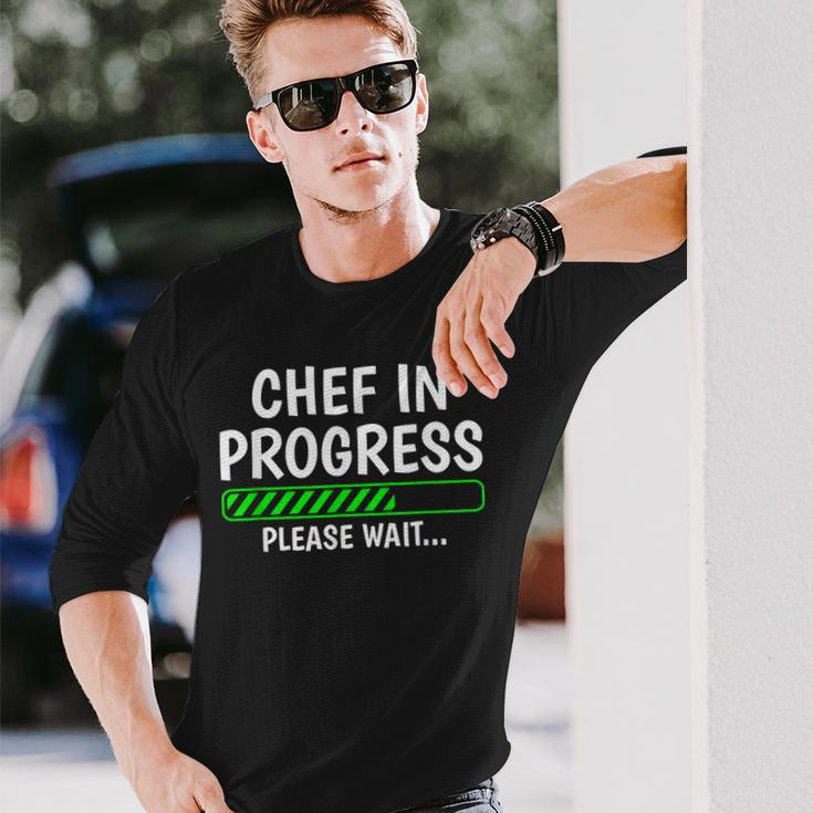Chef In Progress Cook Sous Chef Culinary Cuisine Student Long Sleeve T-Shirt Gifts for Him