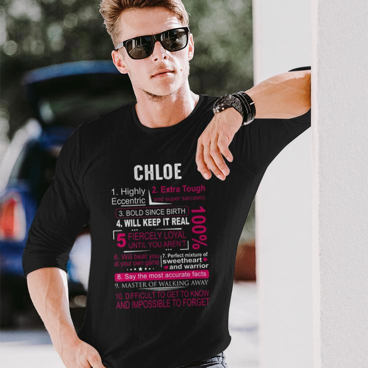 Chloe Name Chloe Name Long Sleeve T-Shirt Gifts for Him