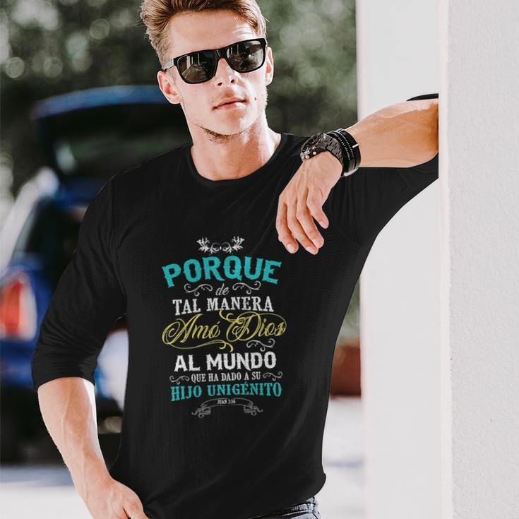 Christian S In Spanish Camisetas Sobre Jesus Long Sleeve T-Shirt T-Shirt Gifts for Him