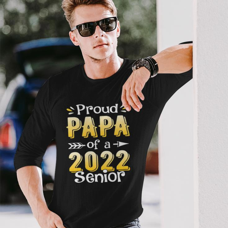 Class Of 2022 Proud Papa Of A 2022 Senior School Graduation Long Sleeve T-Shirt T-Shirt Gifts for Him