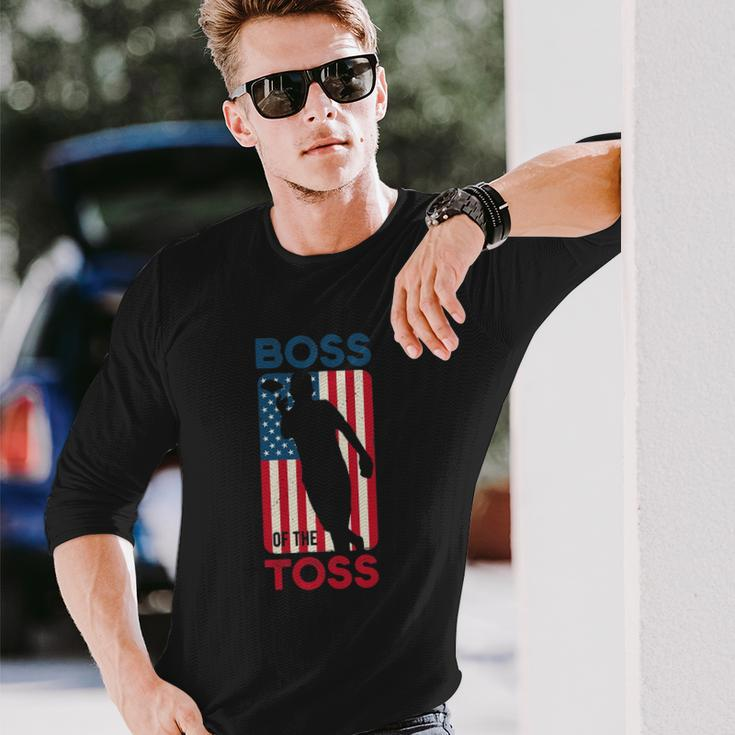 Cornhole S For Boss Of The Toss 4Th Of July Long Sleeve T-Shirt T-Shirt Gifts for Him