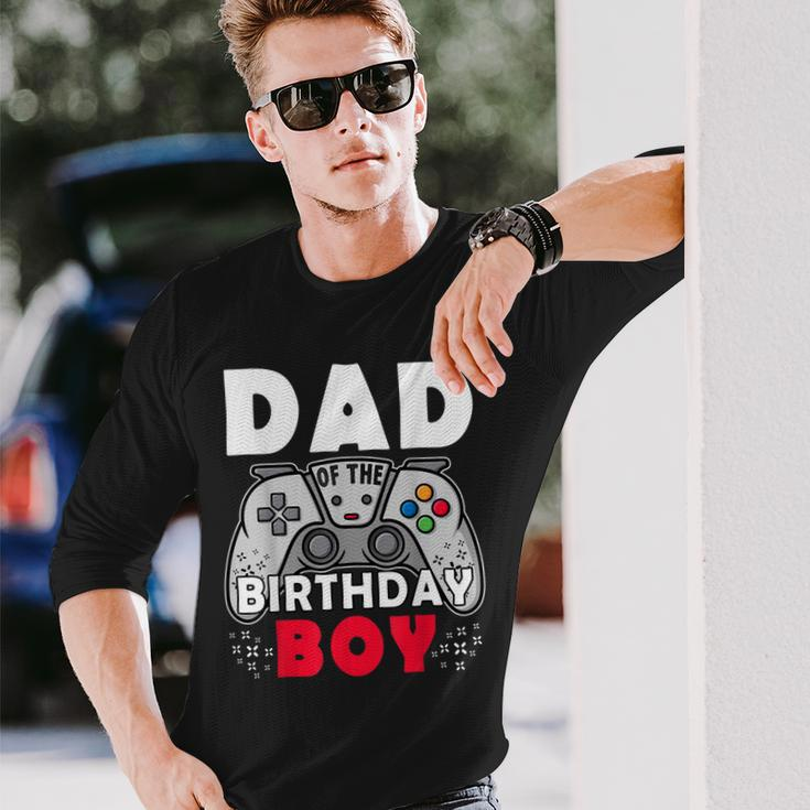 Dad Of Birthday Boy Time To Level Up Video Game Birthday Long Sleeve T-Shirt Gifts for Him