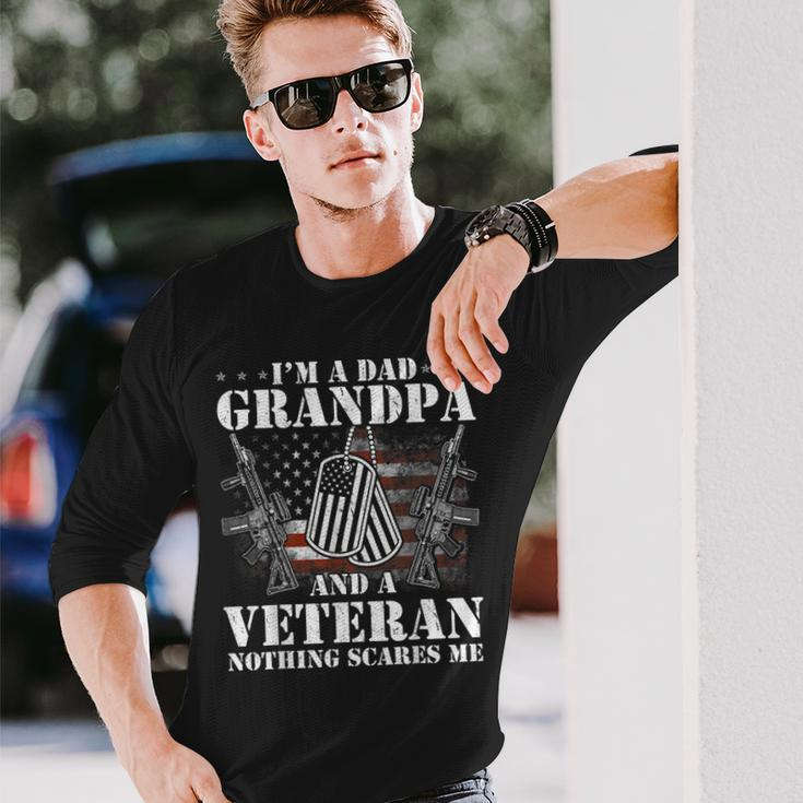 Im A Dad Grandpa Veteran Fathers Day Long Sleeve T-Shirt T-Shirt Gifts for Him