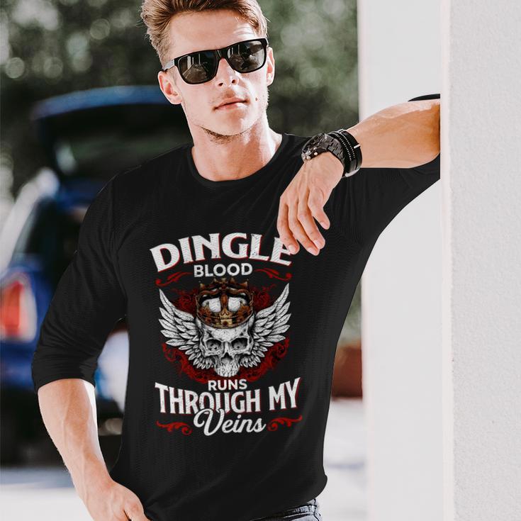 Dingle Blood Runs Through My Veins Name V2 Long Sleeve T-Shirt Gifts for Him