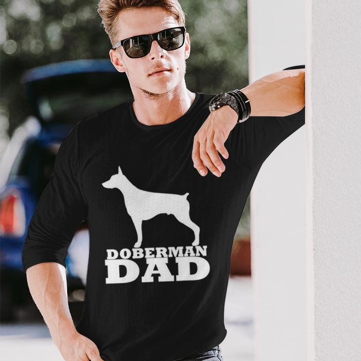 Doberman Dad Dobie Pinscher Doberman Long Sleeve T-Shirt T-Shirt Gifts for Him