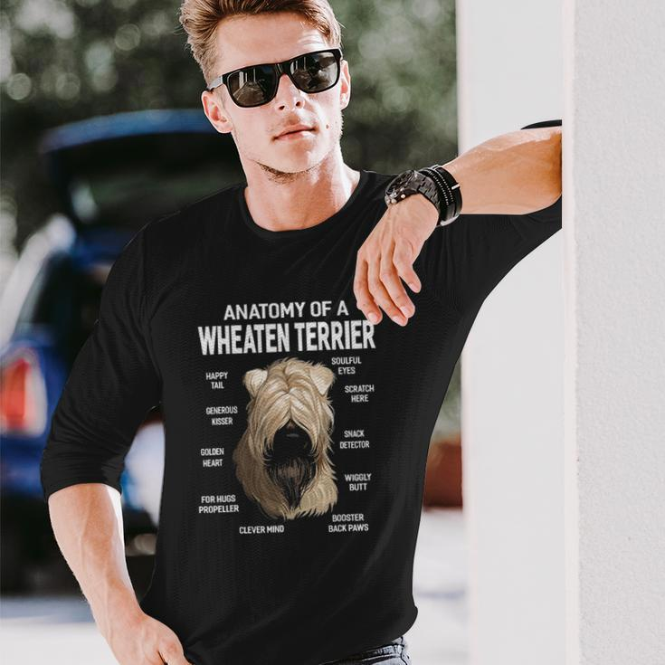 Dogs 365 Anatomy Of A Soft Coated Wheaten Terrier Dog Long Sleeve T-Shirt Gifts for Him
