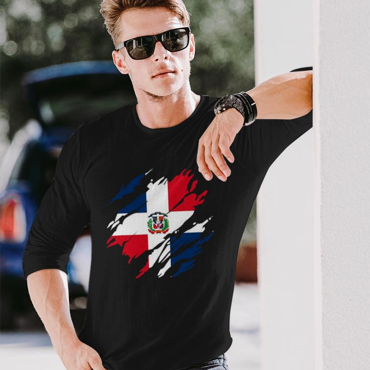 Dominican Flag Dominican Republic Long Sleeve T-Shirt T-Shirt Gifts for Him