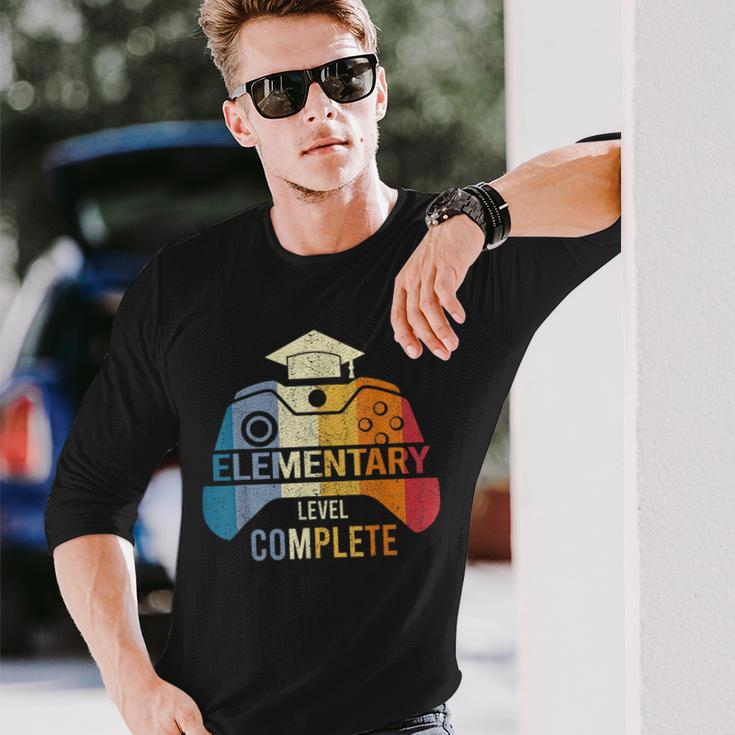 Elementary Level Complete Graduation Gamer Boys Long Sleeve T-Shirt T-Shirt Gifts for Him