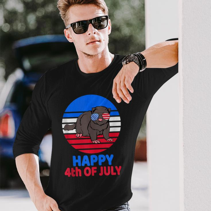 Ferret 4Th Of July For Ferret Lover July 4Th Ferret Mom Dad Long Sleeve T-Shirt Gifts for Him