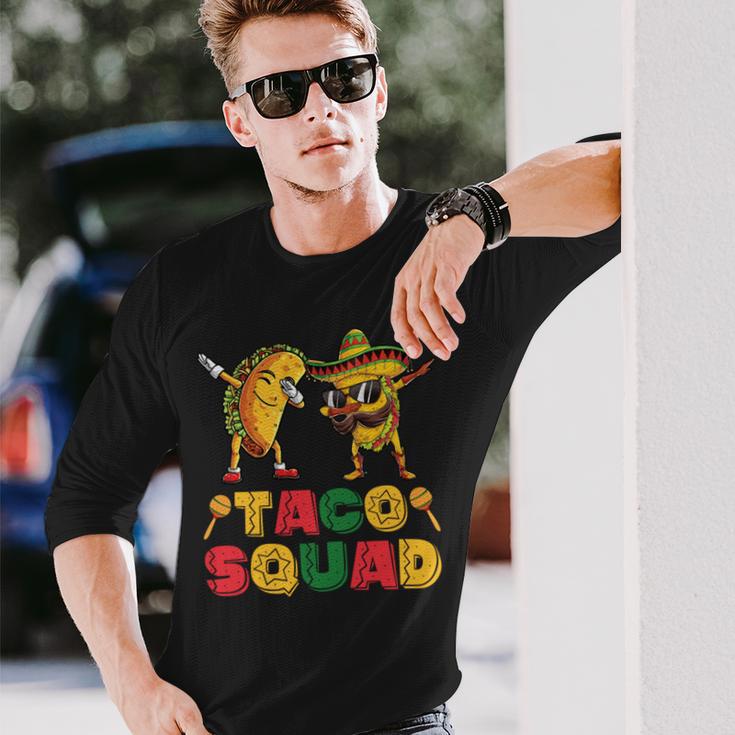 Funny Dabbing Taco Cinco De May Mexican Food V3 Unisex Long Sleeve Gifts for Him