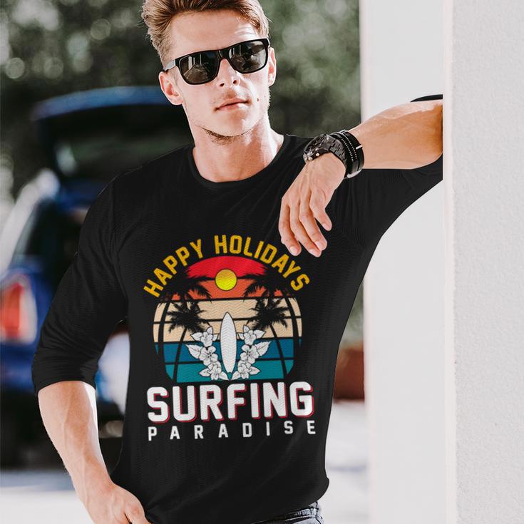 Funny Enjoy The Summer Holiday Summer Surfing Paradise Unisex Long Sleeve Gifts for Him