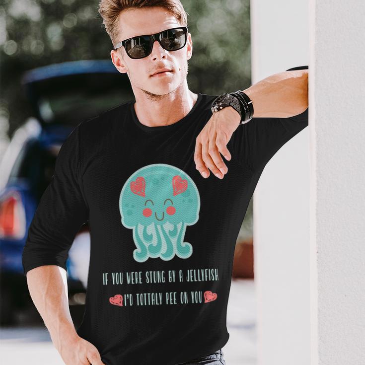 Funny Jellyfish Sting Valentines Day Gift For Love Unisex Long Sleeve Gifts for Him