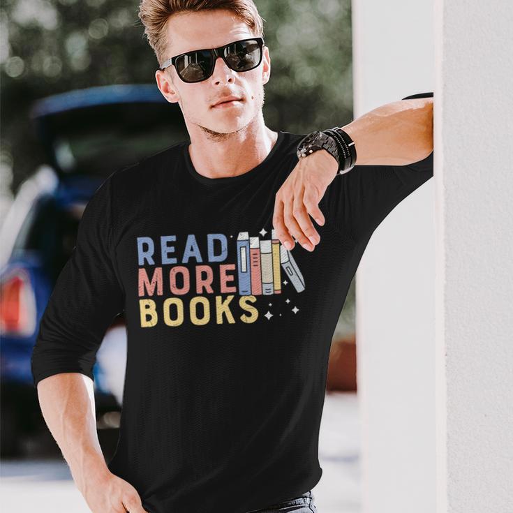 Funny Read More Books Gift Unisex Long Sleeve Gifts for Him