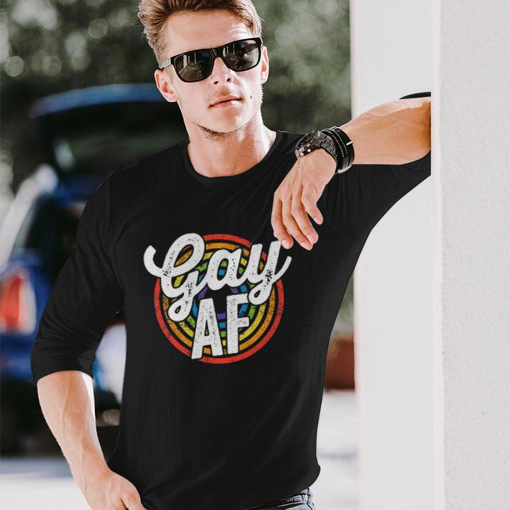 Gay Af Lgbt Pride Rainbow Flag March Rally Protest Equality Long Sleeve T-Shirt T-Shirt Gifts for Him