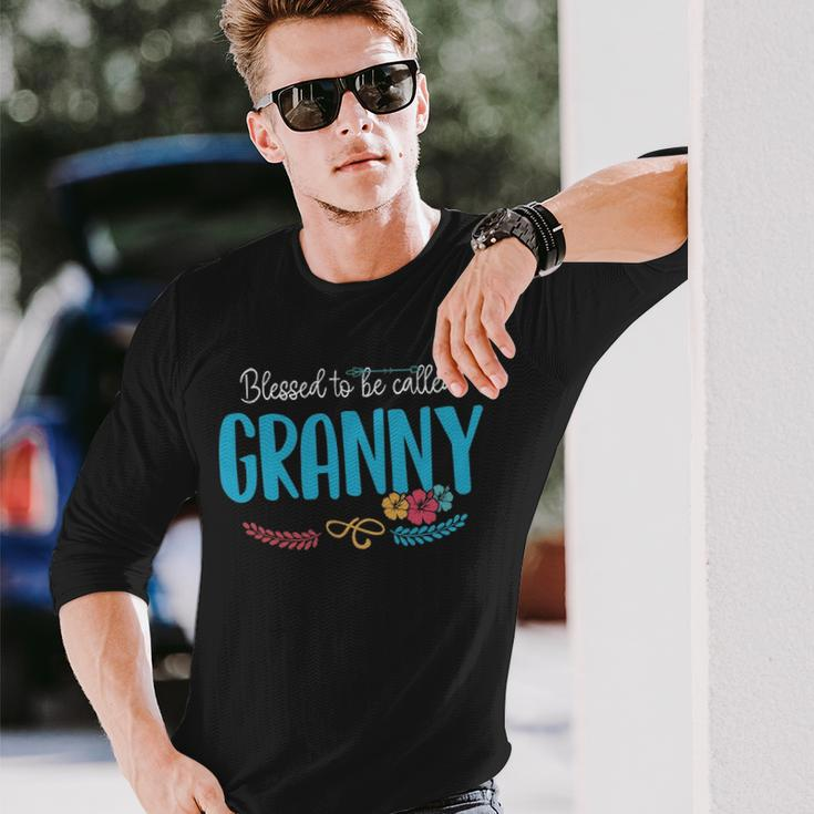 Granny Grandma Blessed To Be Called Granny Long Sleeve T-Shirt Gifts for Him