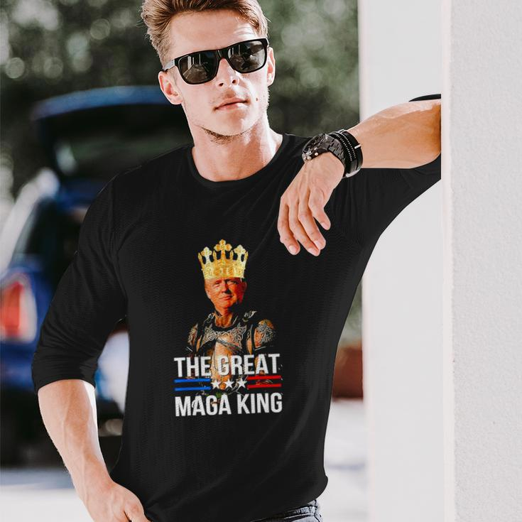 Great Maga King Trump Ultra Maga Crowd Anti Biden Ultra Maga Long Sleeve T-Shirt T-Shirt Gifts for Him