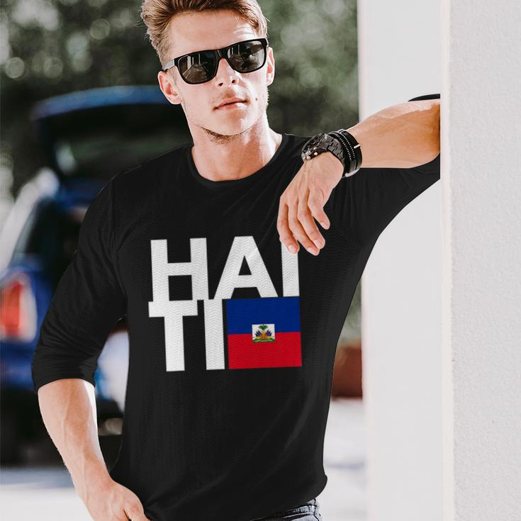 Haiti Flag Haiti Nationalist Haitian Long Sleeve T-Shirt T-Shirt Gifts for Him
