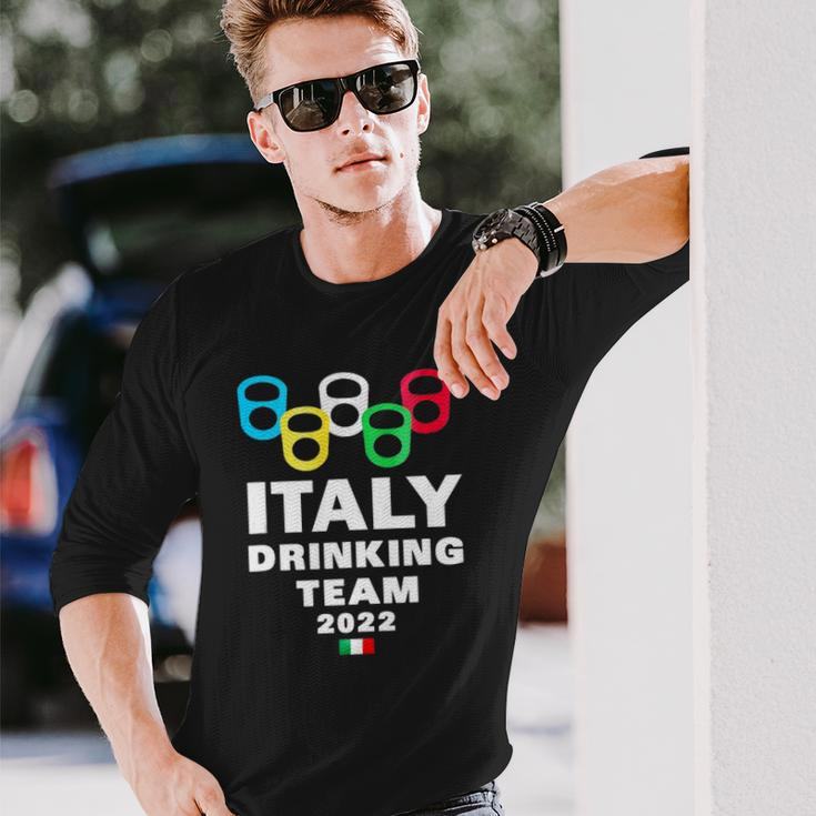 Italy Drinking Team Long Sleeve T-Shirt T-Shirt Gifts for Him