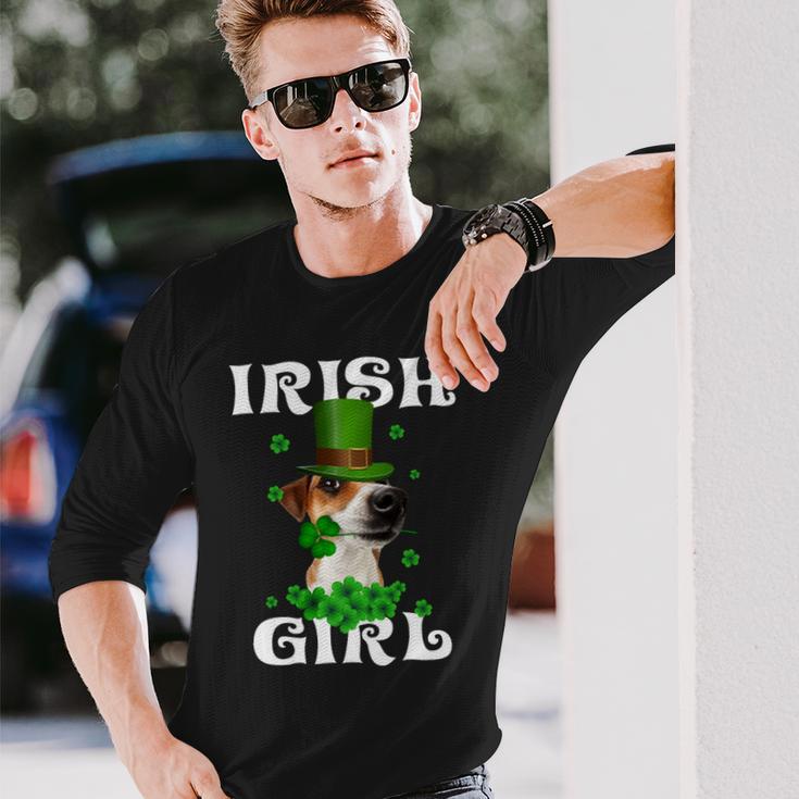 Jack Russell Terrier Patricks Day For Dog Lovers Unisex Long Sleeve Gifts for Him