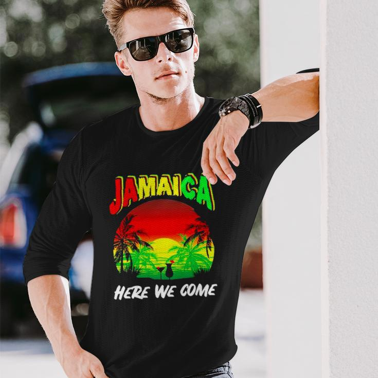 Jamaica Here We Come Jamaica Calling Long Sleeve T-Shirt T-Shirt Gifts for Him