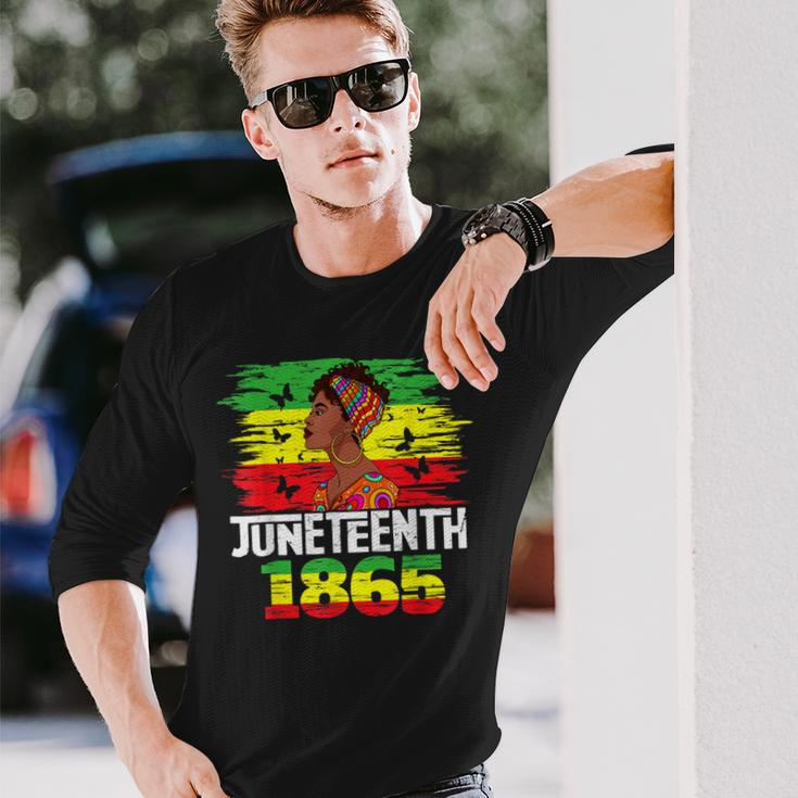 Juneteenth 1865 Independence Day Black Pride Black Long Sleeve T-Shirt T-Shirt Gifts for Him