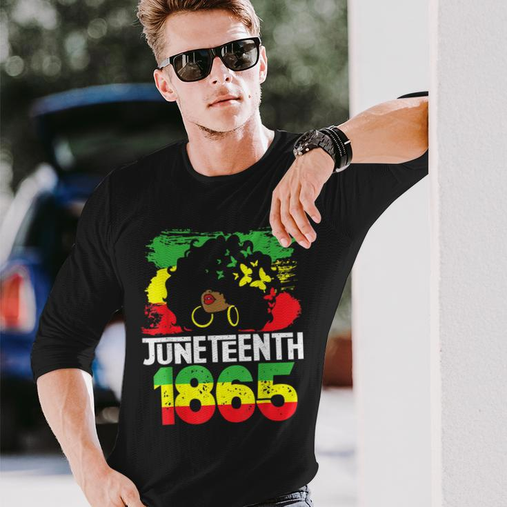 Juneteenth Is My Independence Day Black Freedom 1865 Long Sleeve T-Shirt T-Shirt Gifts for Him
