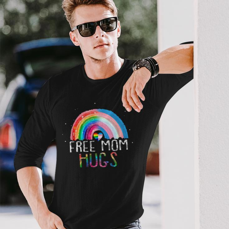 Lgbtq Free Mom Hugs Gay Pride Lgbt Ally Rainbow Long Sleeve T-Shirt T-Shirt Gifts for Him