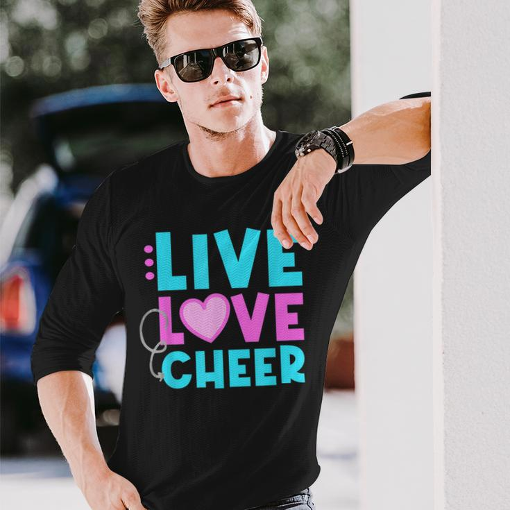 Live Love Cheer Cheerleading Lover Quote Cheerleader V2 Long Sleeve T-Shirt Gifts for Him