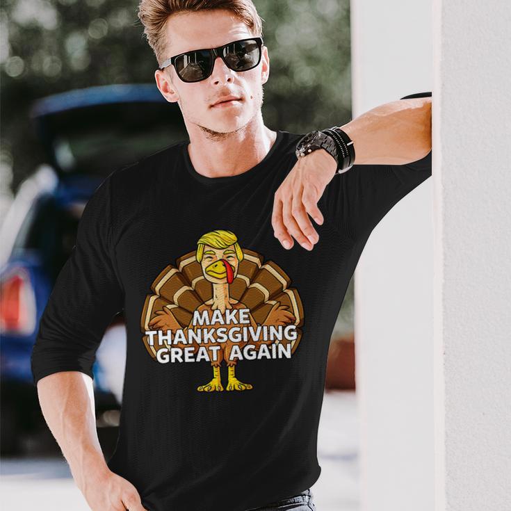 Make Thanksgiving Great Again Funny 3 Shirt Unisex Long Sleeve Gifts for Him