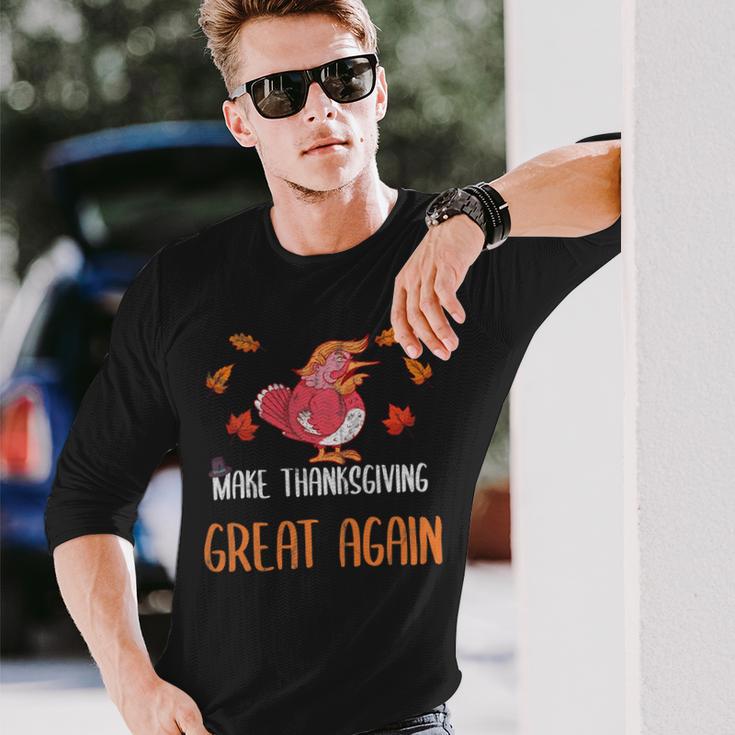 Make Thanksgiving Great Again Funny 5 Shirt Unisex Long Sleeve Gifts for Him