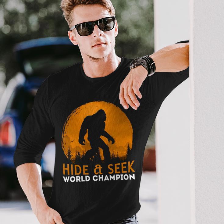 Market Trendz Bigfoot Hide And Seek Champion 405 Trending Shirt Unisex Long Sleeve Gifts for Him