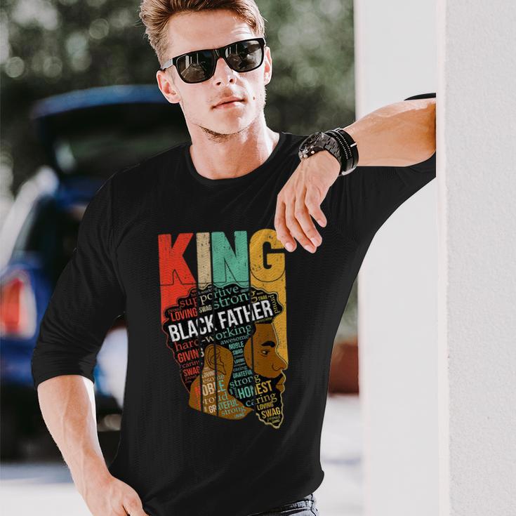 Mens Strong Black King Juneteeth African American Father Day 23 Shirt Unisex Long Sleeve Gifts for Him